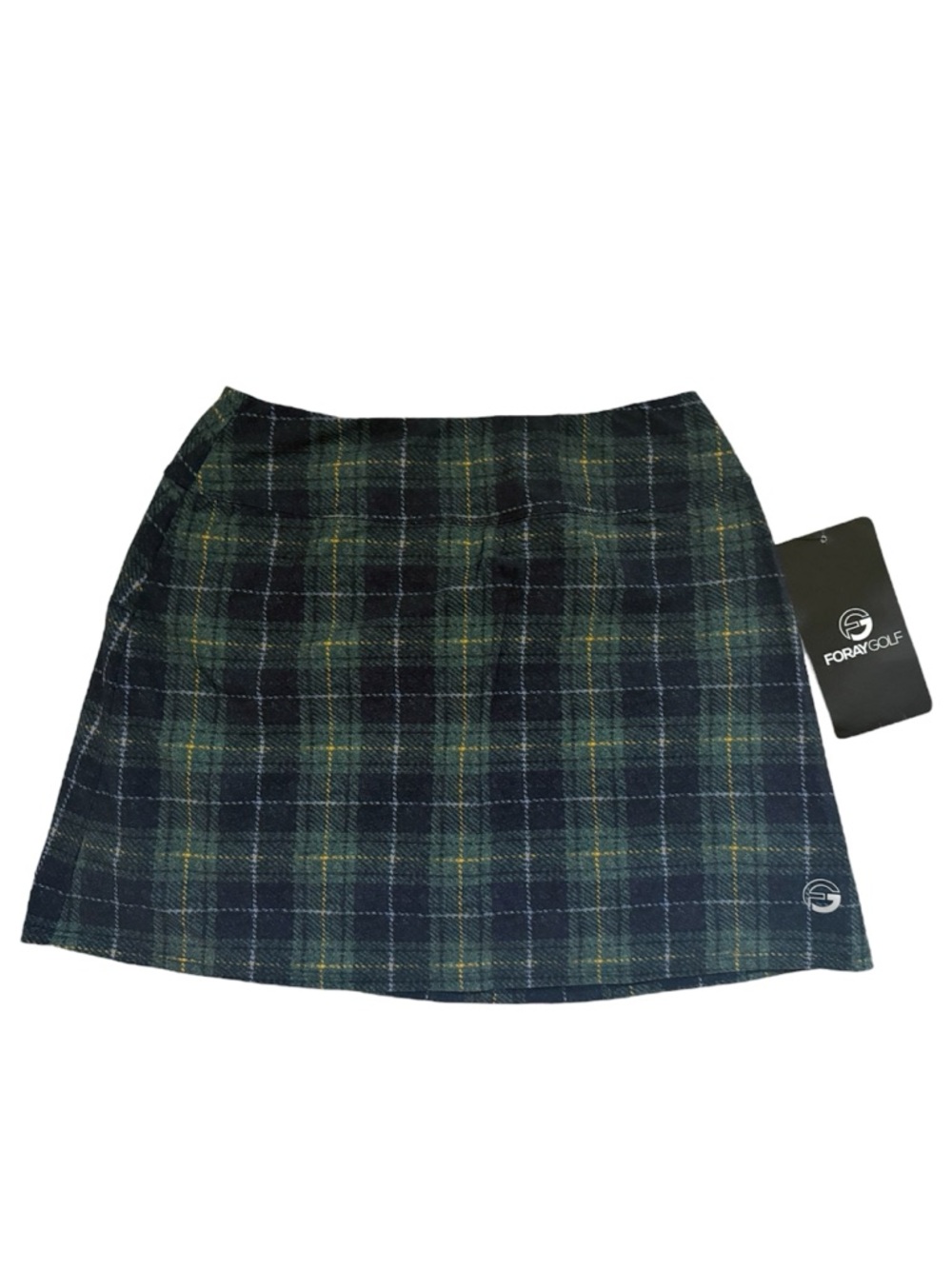 Foray Golf x Nature Valley Skirt Navy Green Plaid Small